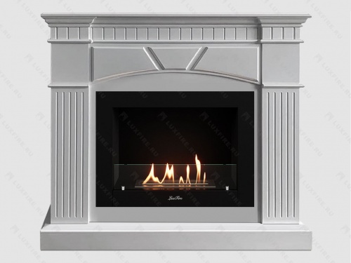 Каминный портал МДФ "Шервуд 1200" с биокамином Lux Fire "Фаер Бокс 2-30" (белый) Каминный портал МДФ "Шервуд 1200" с биокамином Lux Fire "Фаер Бокс 2-30" (белый)