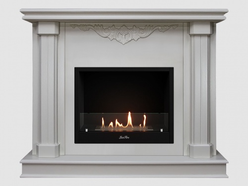 Каминный портал МДФ "Лукас 1080" с биокамином Lux Fire "Фаер Бокс 1-25.5" (белый) Каминный портал МДФ "Лукас 1080" с биокамином Lux Fire "Фаер Бокс 1-25.5" (белый)