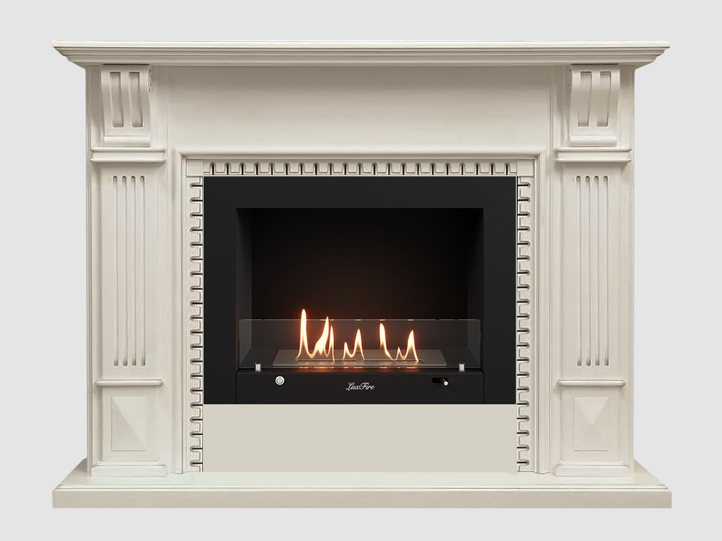 Каминный портал МДФ "Белфаст 1350" с биокамином Lux Fire "Фаер Бокс 3-25.5" (белый) Каминный портал МДФ "Белфаст 1350" с биокамином Lux Fire "Фаер Бокс 3-25.5" (белый) по цене 113 500 руб.