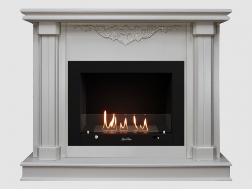 Каминный портал МДФ "Лукас 1080" с биокамином Lux Fire "Фаер Бокс 3-25.5" (белый) Каминный портал МДФ "Лукас 1080" с биокамином Lux Fire "Фаер Бокс 3-25.5" (белый)