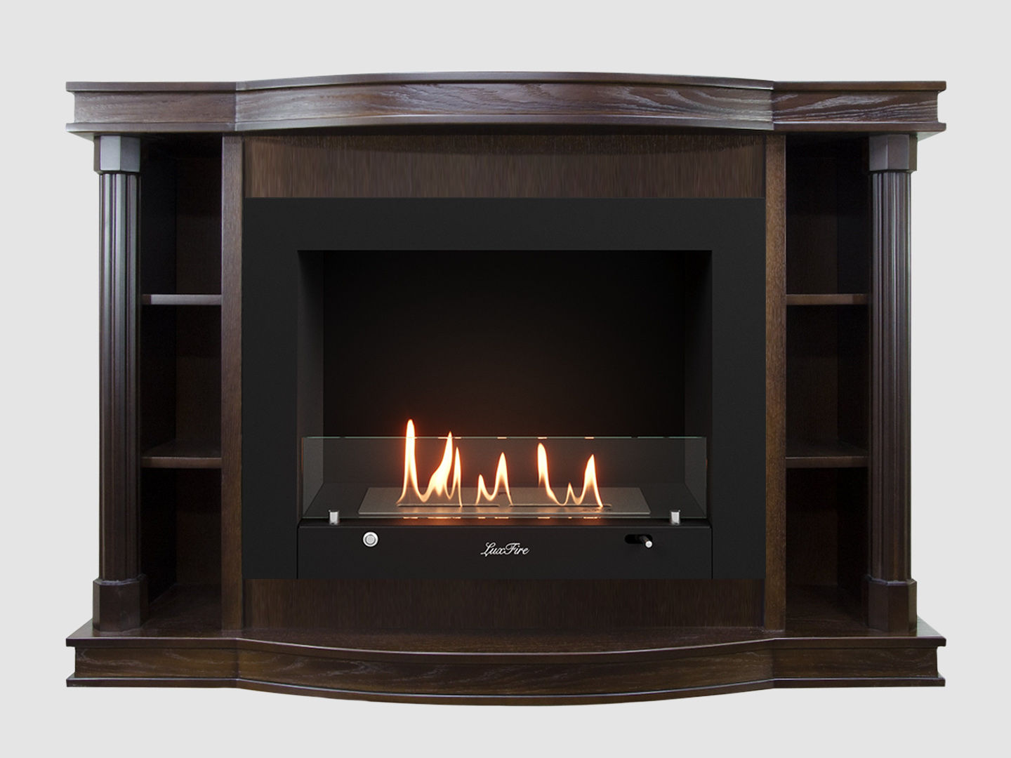 Каминный портал МДФ "Андерсен 1400" с биокамином Lux Fire "Фаер Бокс 3 - 33" (темный орех) Каминный портал МДФ "Андерсен 1400" с биокамином Lux Fire "Фаер Бокс 3 - 33" (темный орех) по цене 112 800 руб.