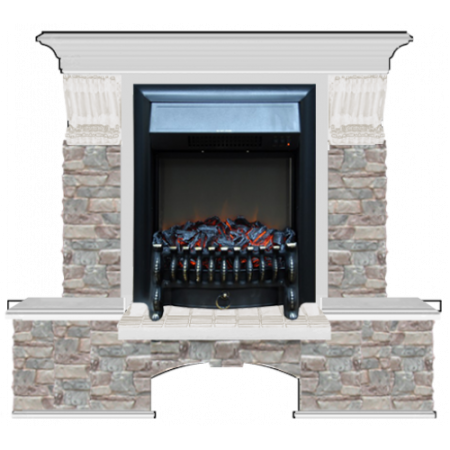 Бостон К Грот цветной (беленый дуб)+Fobos Black