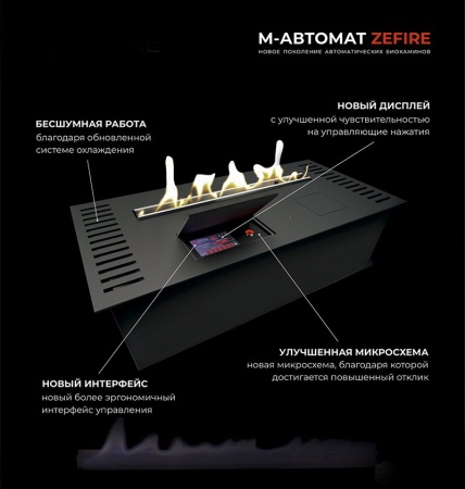 Автоматический биокамин ZeFire M 1000 шлифованный по цене 285 000 руб.