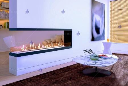 Встраиваемый торцевой сквозной очаг 1400 SappFire по цене 62 600 руб.