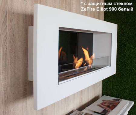 Биокамин ZeFire Elliot 1500 белый со стемалитом по цене 59 800 руб.