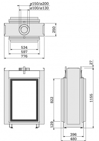 Газовый камин BellFires Vertical Bell Small Tunnel Газовый камин BellFires Vertical Bell Small Tunnel