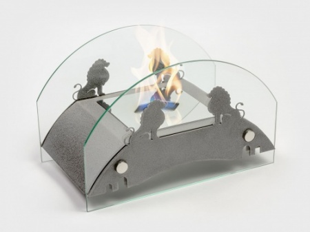 Настольный биокамин Lux Fire "Царский мост" M Серебро по цене 13 305 руб.