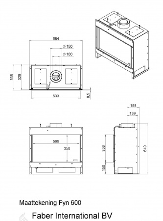 Газовый камин Faber Fyn 600 Газовый камин Faber Fyn 600